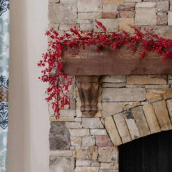 King Of Christmas 6' X 12" Red Berry Garland Unlit