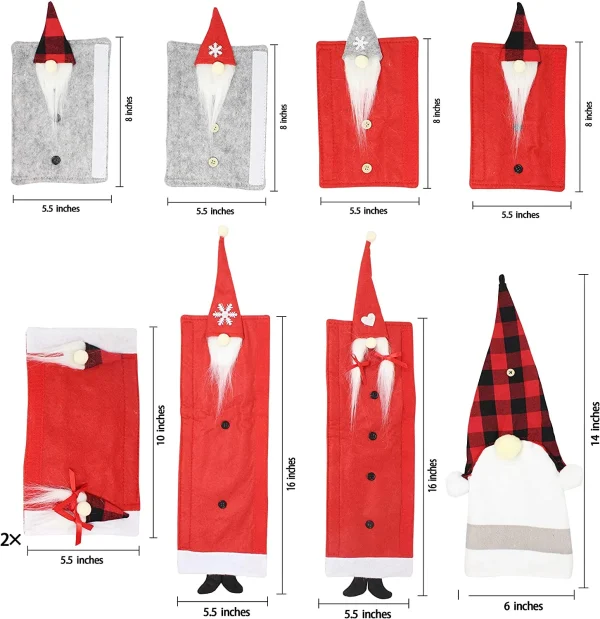 9pcs Gnome Christmas Refrigerator Door Handle Covers 5 9pcs Gnome Christmas Refrigerator Door Handle Covers - Image 3