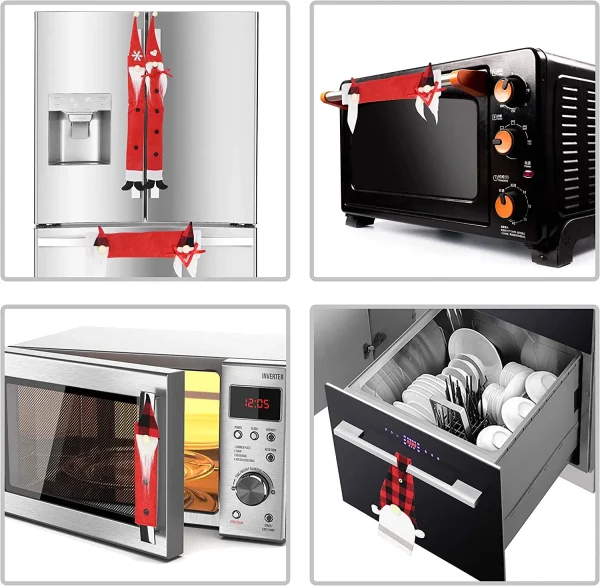 9pcs Gnome Christmas Refrigerator Door Handle Covers 6 9pcs Gnome Christmas Refrigerator Door Handle Covers - Image 4