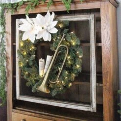 King Of Christmas 24" Royal Fir Wreath With Warm White LED Lights (Battery Operated) -Christmas Decoration Shop Royal fir artificial christmas tree wreath 1 e56364a8 b6ea 4a53 bc59 df699c52cf9e