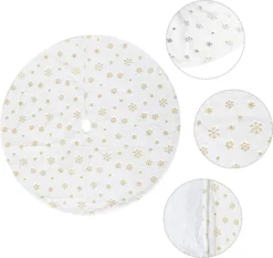 White Soft Plush Faux Fur Christmas Tree Skirt 48in -Christmas Decoration Shop Sequin Tree Skirt 48in result 600x566 1