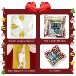 3pcs Light Up Gift Box Christmas Decoration -Christmas Decoration Shop Set of 3 Snow Christmas Lighted Gift Boxes 4 result 600x600 1