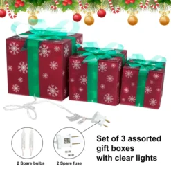 3pcs Snowflakes Light Up Christmas Gift Boxes 10 3pcs Snowflakes Light Up Christmas Gift Boxes -Christmas Decoration Shop Set of 3 Snowflakes Christmas Light Gift Boxes Decor 4 result 600x600 1