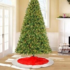 Velvet Plush Christmas Tree Skirt 48in -Christmas Decoration Shop Skirt 2 600x600 1