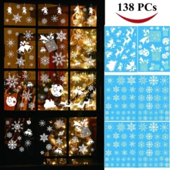 38Pcs Snowflake Window Clings Decal Stickers -Christmas Decoration Shop Snowflake Window Clings Decal Stickers 38 Pcs 6 result 600x602 1