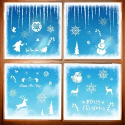 243pcs Christmas Snowflake Window Clings 8 Sheets 11 243pcs Christmas Snowflake Window Clings 8 Sheets -Christmas Decoration Shop Snowflakes Window Clings 243 Pcs 4 result 600x600 1