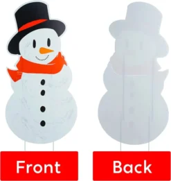 5pcs Snowman And Gnomes Christmas Yard Signs Decor -Christmas Decoration Shop Snowman and Gnome Yard Signs 5 Pack 4 result 600x634 1