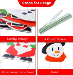 5pcs Snowman And Gnomes Christmas Yard Signs Decor -Christmas Decoration Shop Snowman and Gnome Yard Signs 5 Pack 5 result 600x611 1