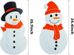 5pcs Snowman And Gnomes Christmas Yard Signs Decor -Christmas Decoration Shop Snowman and Gnome Yard Signs 5 Pack 6 result 600x446 1