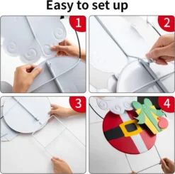 2pcs Snowman And Santa With Circle Belly Metal Yard Signs -Christmas Decoration Shop Snowman and Santa Garden Signs 3 result 600x595 1