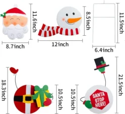 2pcs Snowman And Santa With Circle Belly Metal Yard Signs -Christmas Decoration Shop Snowman and Santa Garden Signs 6 result 600x550 1