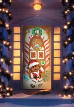 Gingerbread House Door Cover 72in X 30in -Christmas Decoration Shop Sweet Gingerbread Door Cover 3 result 600x862 1