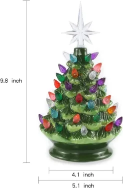 Pre Lit Ceramic Tabletop Christmas Tree 9in 8 Pre Lit Ceramic Tabletop Christmas Tree 9in -Christmas Decoration Shop Tabletop Prelit Ceramic Christmas Tree 9in 3 result 600x911 1
