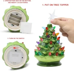 Pre Lit Ceramic Tabletop Christmas Tree 9in 9 Pre Lit Ceramic Tabletop Christmas Tree 9in -Christmas Decoration Shop Tabletop Prelit Ceramic Christmas Tree 9in 4 result 600x576 1