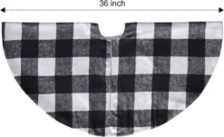 Black And White Buffalo Plaid Christmas Tree Skirt 48in -Christmas Decoration Shop Thick Plaid White Baffalo Christmas Tree Skirt 48in 4 result 600x368 1