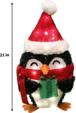 80 LED Tinsel Penguin Christmas Yard Lights 21in -Christmas Decoration Shop Tinsel Penguin LED Yard Light 21in 1 1 600x893 1
