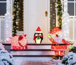 80 LED Tinsel Pig Outdoor Yard Lights 21in -Christmas Decoration Shop Tinsel Pig LED Yard Light 21in 4 600x514 1