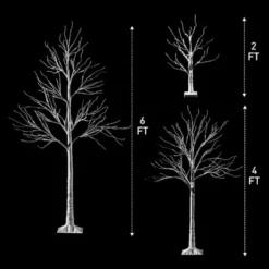 Christmas Decoration Shop -Christmas Decoration Shop White Birch Tree Decoration Combo Set 2ft 4ft 6ft 1 600x600 1