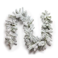 King Of Christmas 9' X 12" King Flock® Garland Unlit -Christmas Decoration Shop king flock artificial garland